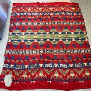 Vintage Pendleton Beaver State Southwest Shawl Wool Blanket